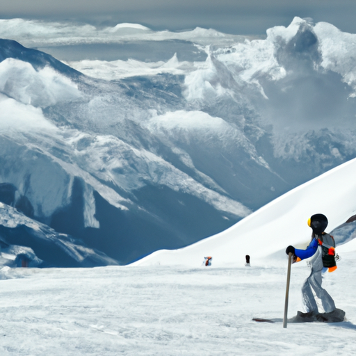 תמונה של גולש סקי על מורדות הר גרוזיני